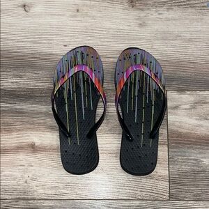Showaflops Colorful Striped Flip Flops size 2/3
